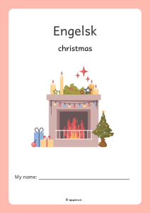 Opgaver til engelsk, hvor dit barn skal lære om julen. Lær ord og begreber som man forbinder med jul.