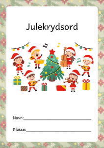 Juleopgaver med julekrydsord til dansk 2. - 4. klasse.