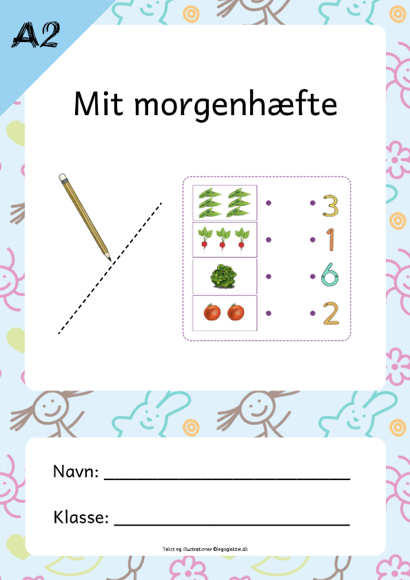 Morgenhæfte og morgenopgave til 0. klasse. Morgenmappe.