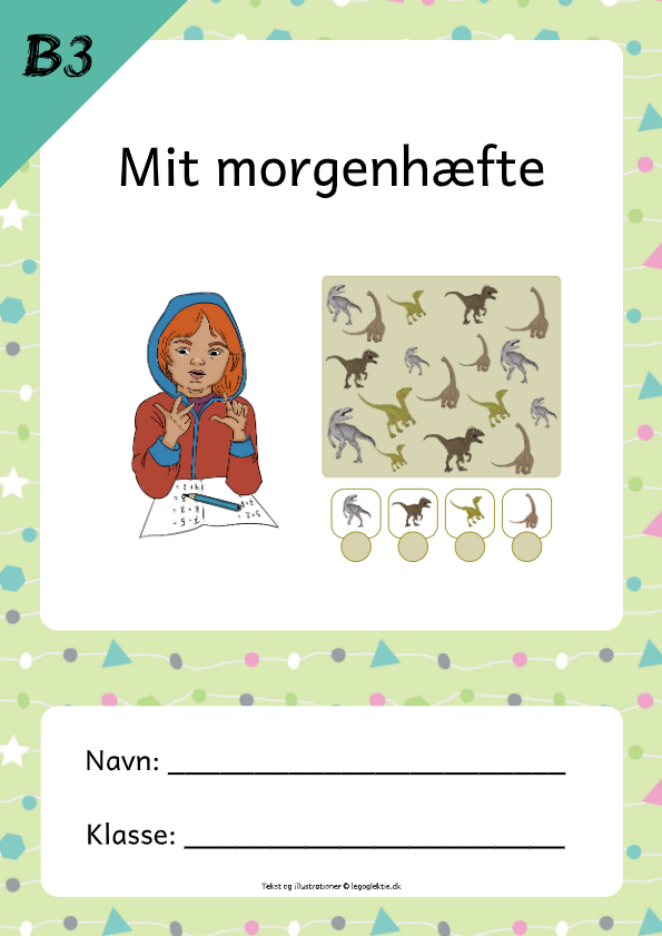 Morgenhæfte, morgenopgave, morgenmappe til 1. klasse.