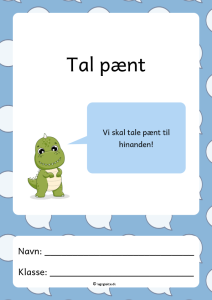 Opgavehæfte til dansk 3. - 4. klasse om at tale pænt til andre.