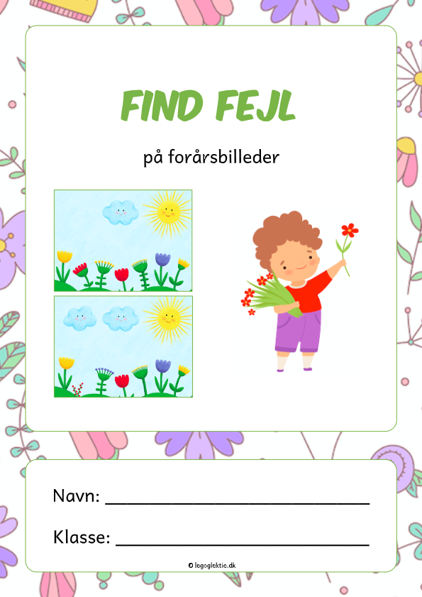 Find fejl i opgaver med forårstema.