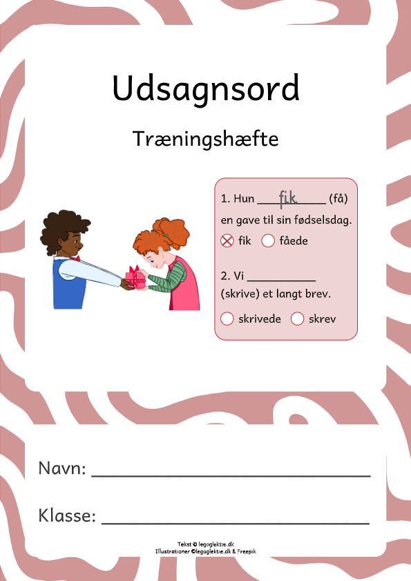 Træn udsagnsord med disse opgaver med ordklasser til dansk 5. - 6. klasse.