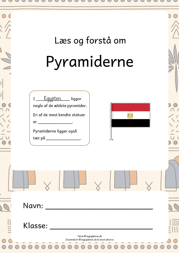 læs og forstå danskopgaver 4. - 5. klasse historieopgaver pyramider