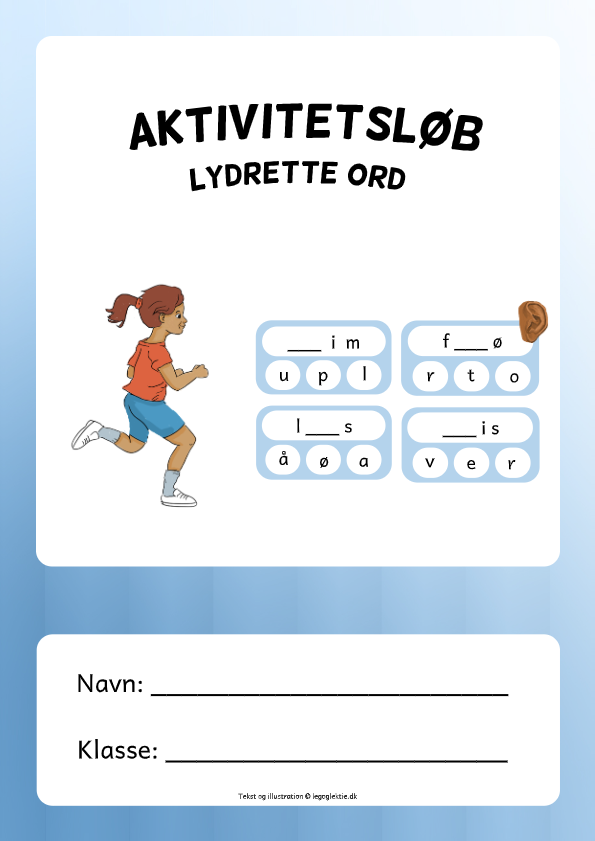 Aktivitetsløb, stjerneløb, posteløb dansk 1. - 2. klasse.