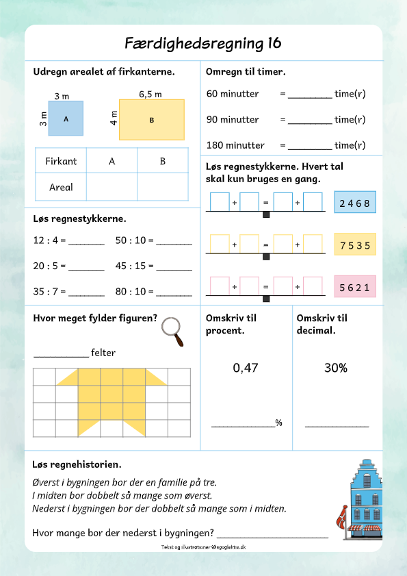 matematik 4. klasse færdighedsregning