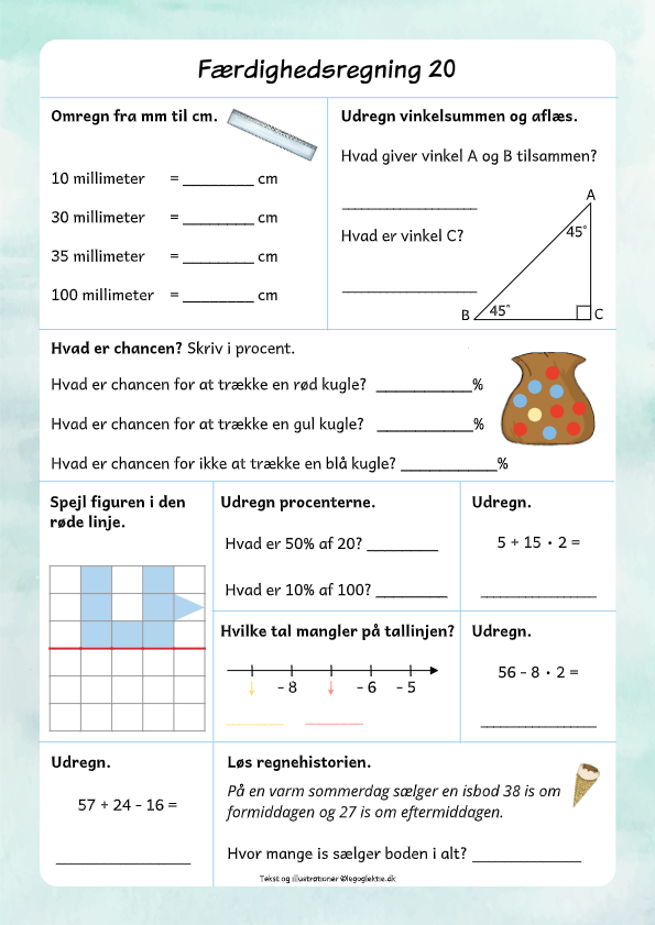 matematik 4. klasse færdighedsregning