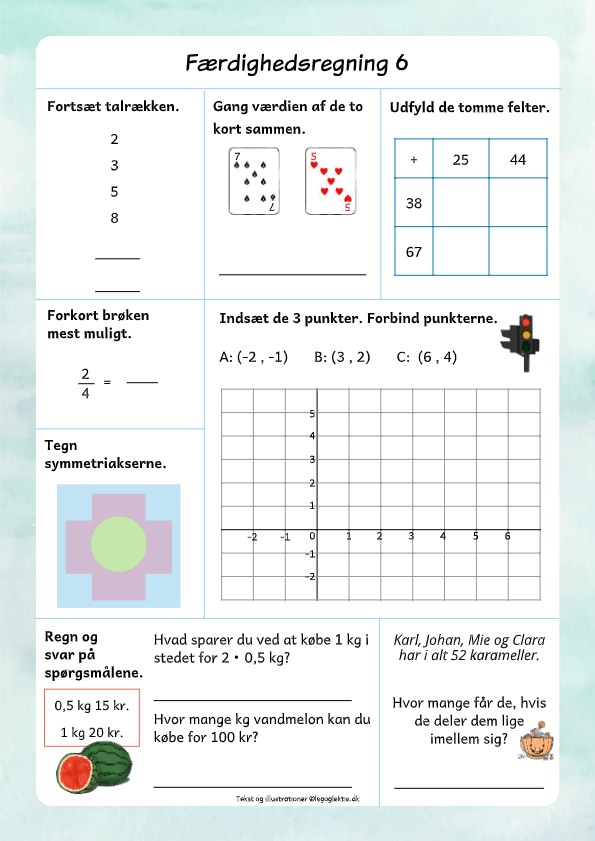 matematik 4. klasse færdighedsregning