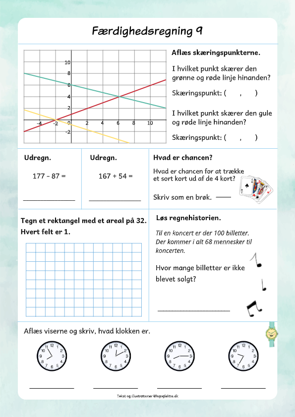 matematik 4. klasse færdighedsregning
