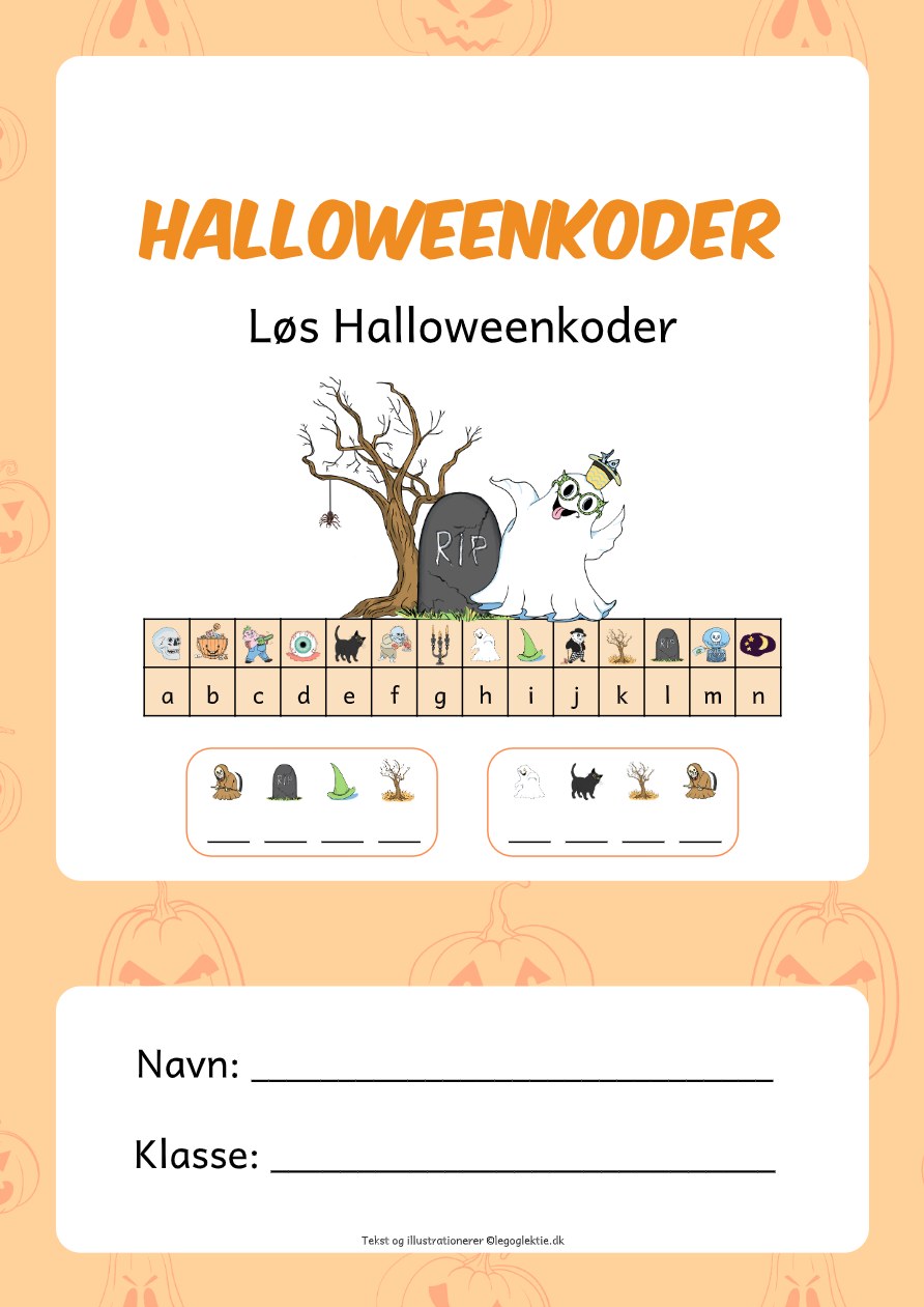 Halloweenkoder – dansk 0. – 2. klasse