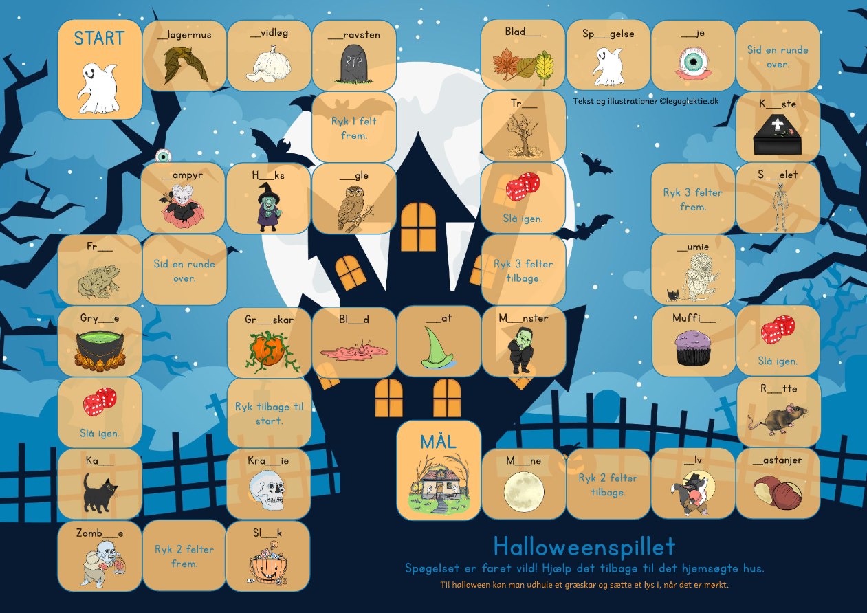 Halloweenspillet – dansk 0. – 1. klasse